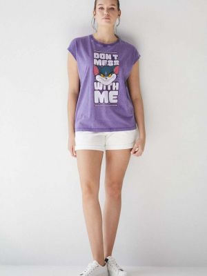 Koszulka bawełniana Medicine fioletowa