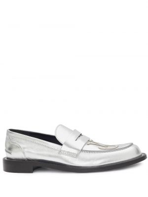 Pantofi loafer din piele Jw Anderson argintiu