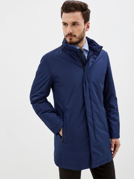 Синяя утепленная демисезонная куртка Bazioni