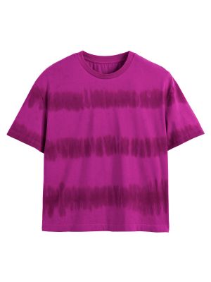 Camiseta de cuello redondo tie dye La Redoute Collections violeta