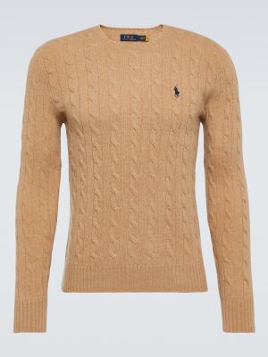 Кашмирен вълнен пуловер Polo Ralph Lauren кафяво