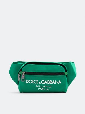 Нейлоновая поясная сумка Dolce&gabbana зеленая