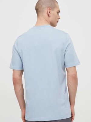 Bavlněné tričko s potiskem Adidas modré