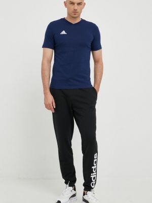 Majica jednobojna kratki rukavi Adidas Performance plava