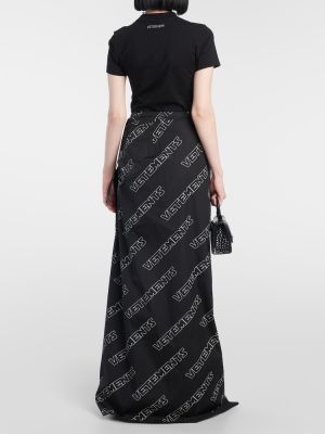 Bavlnená dlhá sukňa Vetements čierna