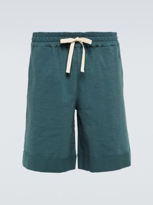 Bombažne kratke hlače Jil Sander zelena