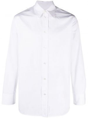 Bavlnená košeľa na gombíky Jil Sander biela