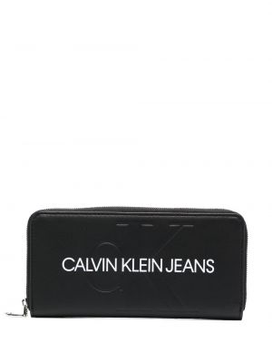 Portofel din piele cu fermoar Calvin Klein