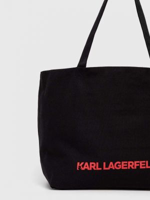 Pamut bevásárlótáska Karl Lagerfeld fekete