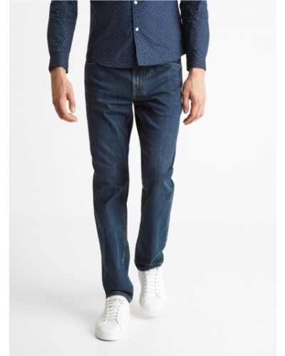Priliehavé džínsy s rovným strihom Celio modrá