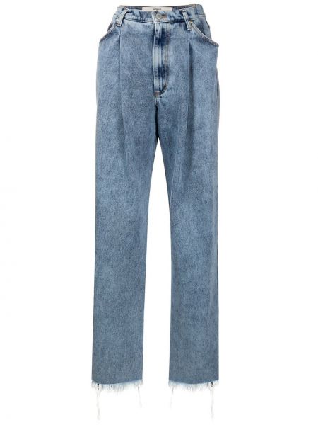 Jeansy plisowane Natasha Zinko niebieskie