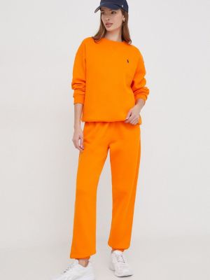 Spodnie sportowe Polo Ralph Lauren pomarańczowe