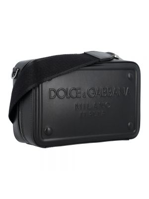 Bolso cruzado de cuero Dolce & Gabbana negro