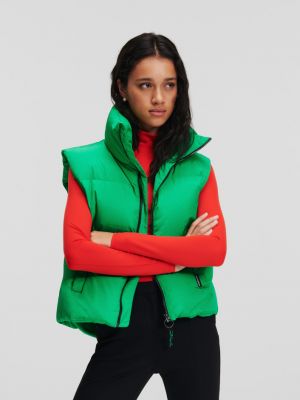 Péřová vesta Karl Lagerfeld zelená