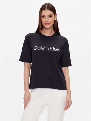 Laza szabású póló Calvin Klein Performance fekete