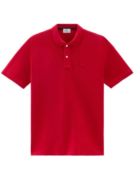Polo brodé Woolrich rouge