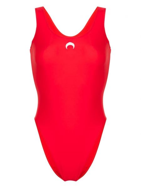 Raštuotas maudymosi kostiumėlis Marine Serre raudona