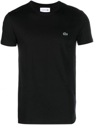 Medvilninis marškinėliai Lacoste juoda