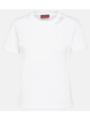 Jersey t-shirt aus baumwoll Gucci Weiß