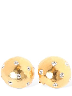 Σκουλαρίκια με πετραδάκια Saint Laurent χρυσό