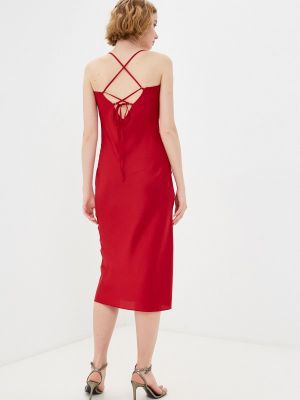 Платье в бельевом стиле Christina Shulyeva красное