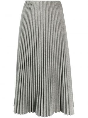 Plisovaná sukňa Ermanno Scervino sivá