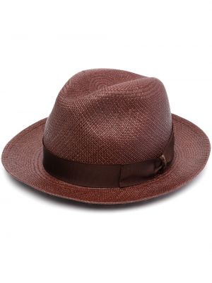 Šiaudinė skrybelė Borsalino ruda