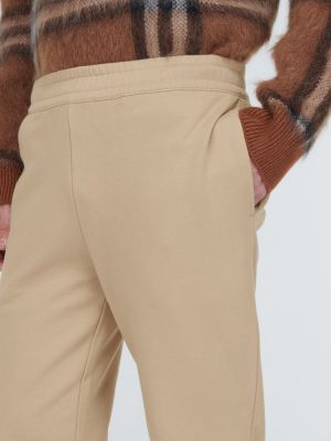 Pantalones de chándal de algodón Burberry beige