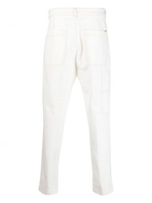 Puuvillased sirged püksid Peserico valge