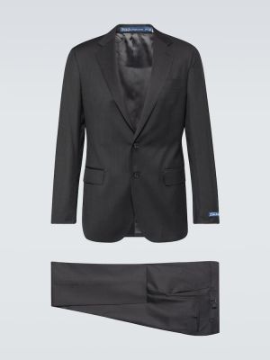 Vlnený oblek Polo Ralph Lauren sivá