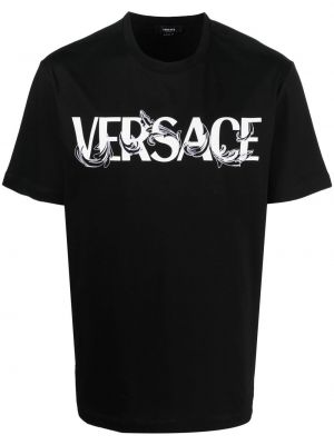 Tričko s potlačou Versace čierna