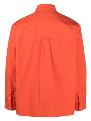 Medvilninė marškiniai Henrik Vibskov oranžinė