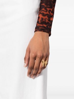 Oversized prsten s mašlí Hugo Kreit zlatý