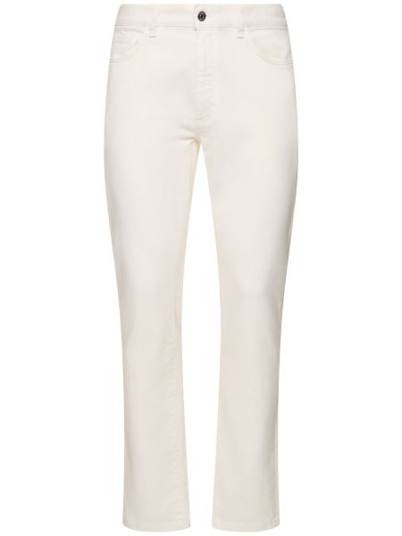 Βαμβακερό παντελόνι Zegna λευκό