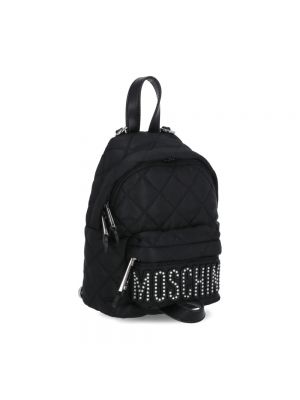 Pikowany plecak Moschino czarny