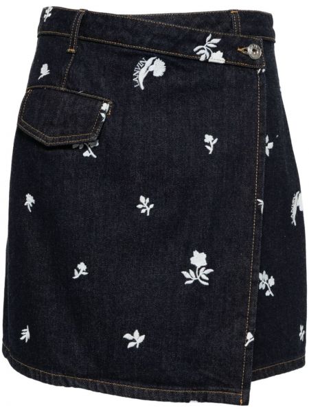 Květinové džínová sukně Lanvin Modré