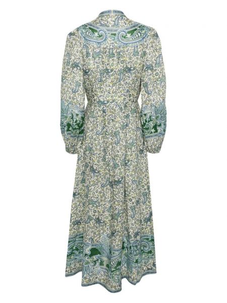 Robe longue à fleurs à imprimé Zimmermann vert