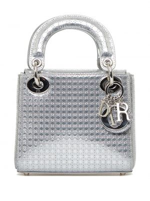 Nákupná taška Christian Dior strieborná