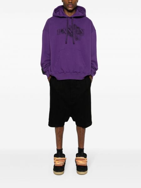 Kokvilnas kapučdžemperis ar apdruku Lanvin violets