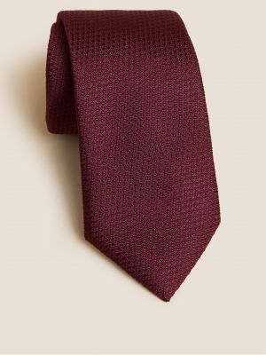 Шелковый галстук Marks & Spencer бордовый