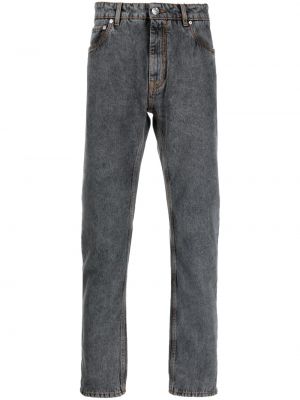Skinny fit džínsy s výšivkou Etro sivá