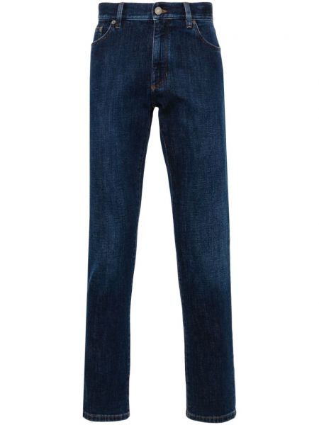 Ince skinny fit jean pantolon Zegna mavi