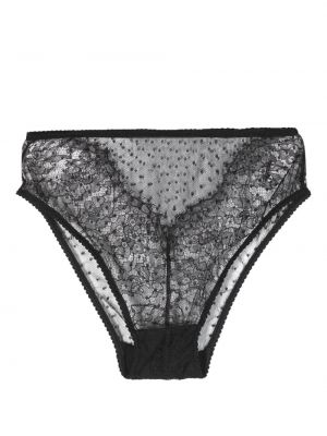 Pantalon culotte transparent Dolce & Gabbana noir