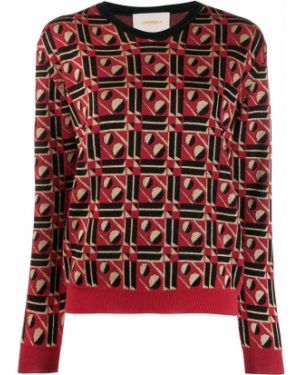 Jersey de tela jersey con estampado geométrico La Doublej rojo