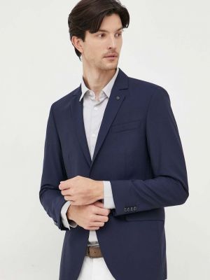 Шерстяной пиджак Karl Lagerfeld синий