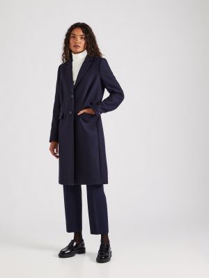 Μάλλινο παλτό Tommy Hilfiger μπλε