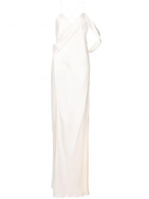 Jedwabna sukienka Michelle Mason biała