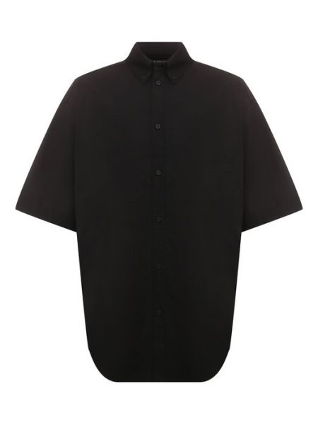 Хлопковая рубашка Balenciaga черная