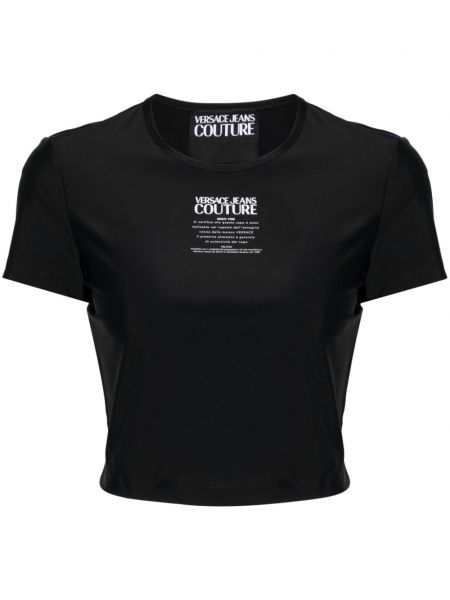 T-shirt à imprimé en jersey Versace Jeans Couture noir