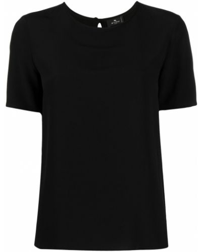 Camiseta de cuello redondo Etro negro